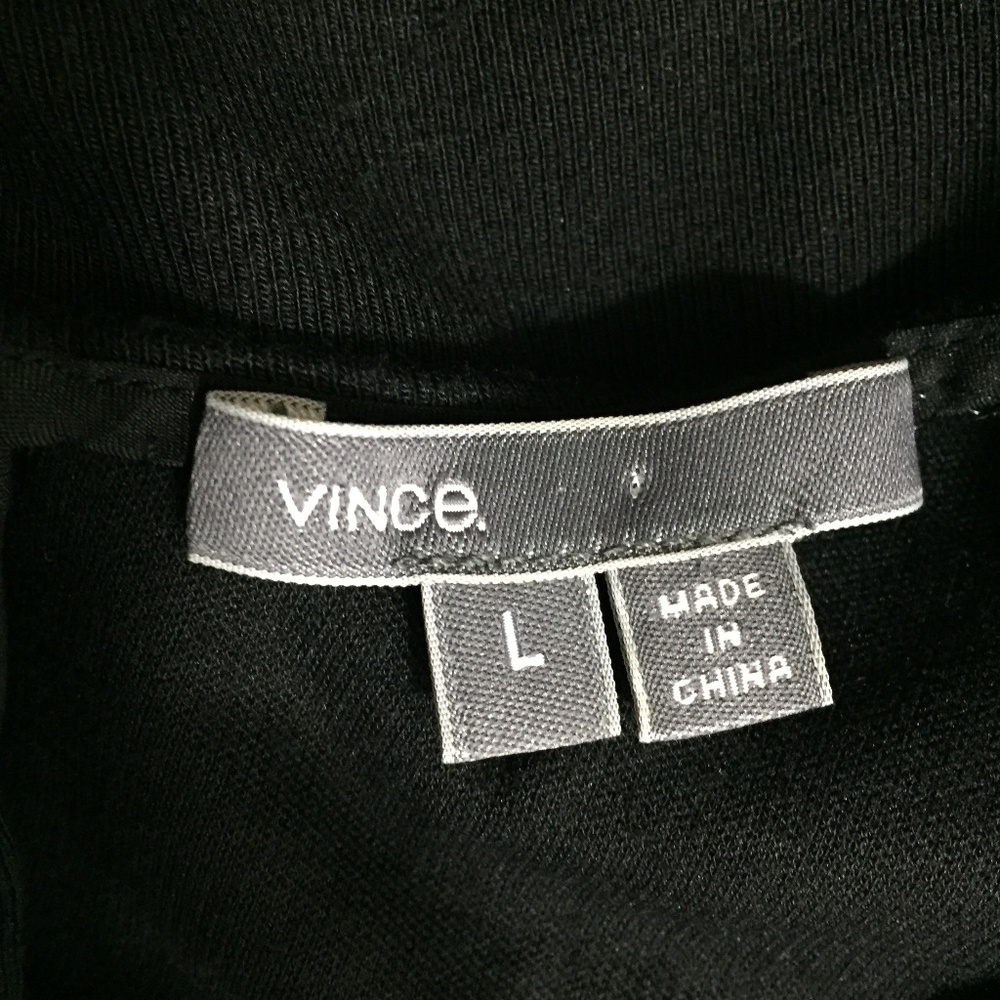 VINCE Rib Pencil Sleeveless Exposed Zip Back Dress - Picture 3 of 8